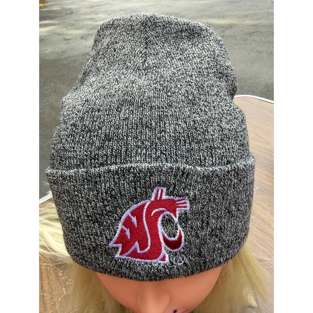 WSU Cougars Legacy Knit Cuffed Beanie Black Marled Adult OS NWT